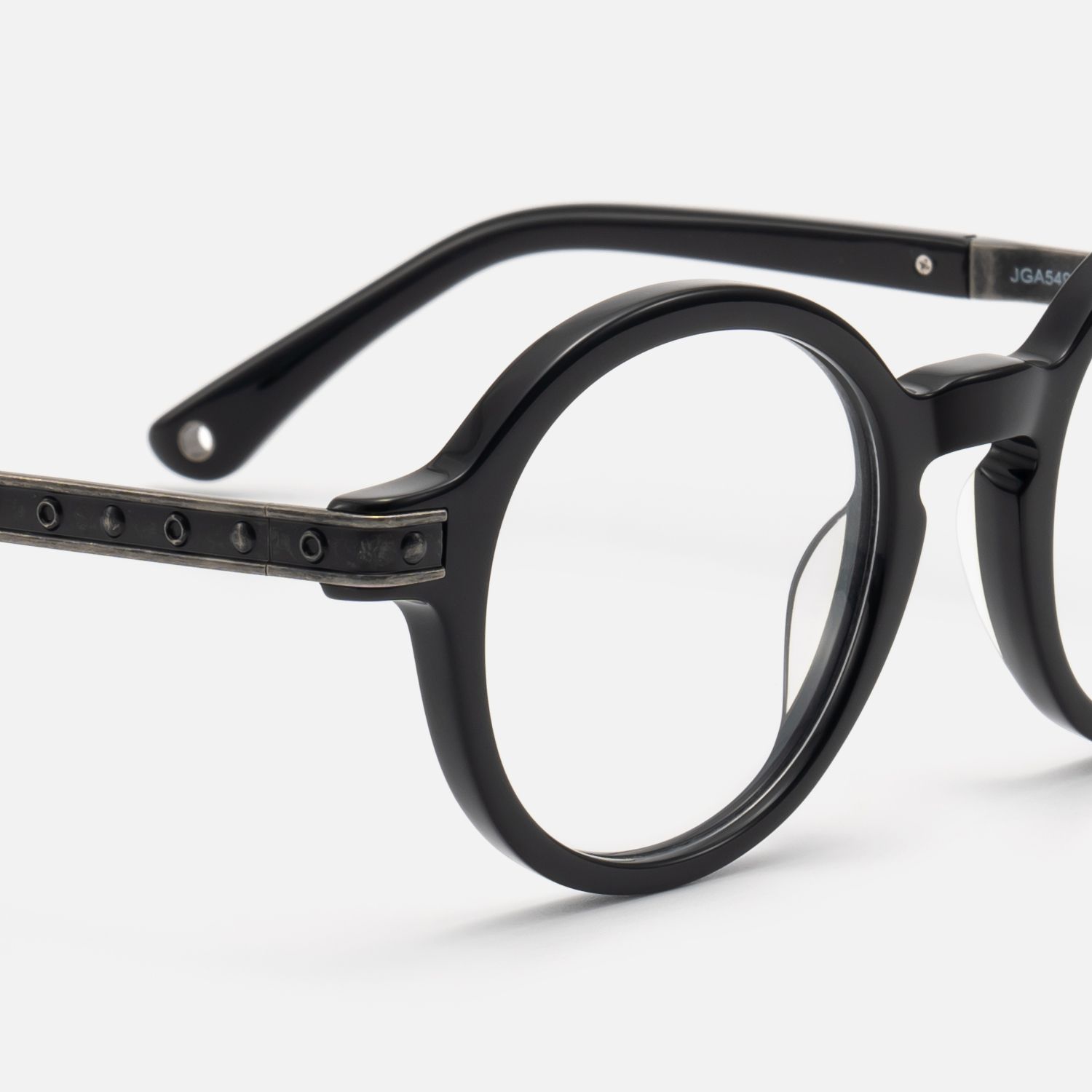 Lennon - Vintage Metal Black Retro Round Frames | Vooglam Design Details