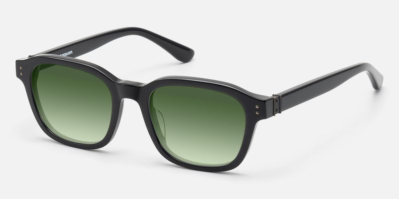 Rainier - Black Gradient Green Lens Sunglasses | Vooglam