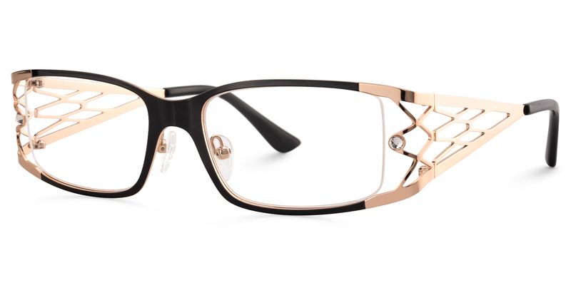 Rainey - Rectangle Two-tone Eyeglasses | Vooglam