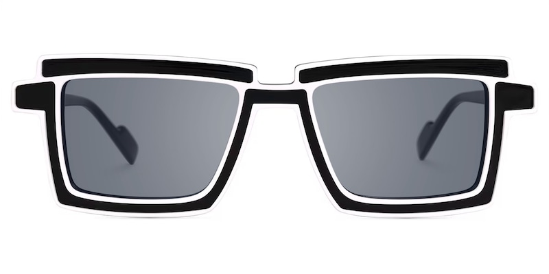 Joselyn - Rectangle Black Sunglasses