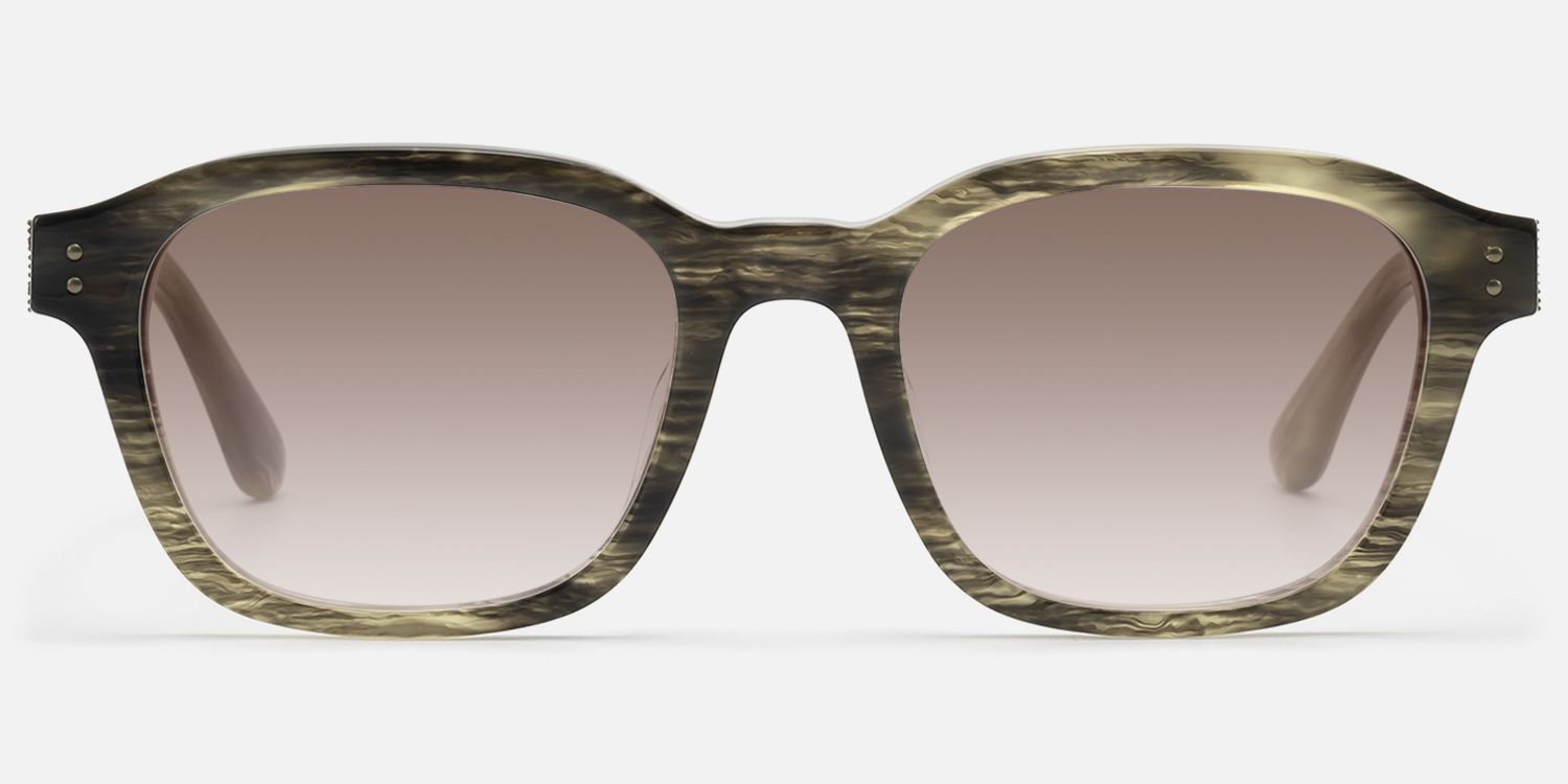 Rainier - Earth Tone Marble Zipper Sunglasses | Vooglam Angle View