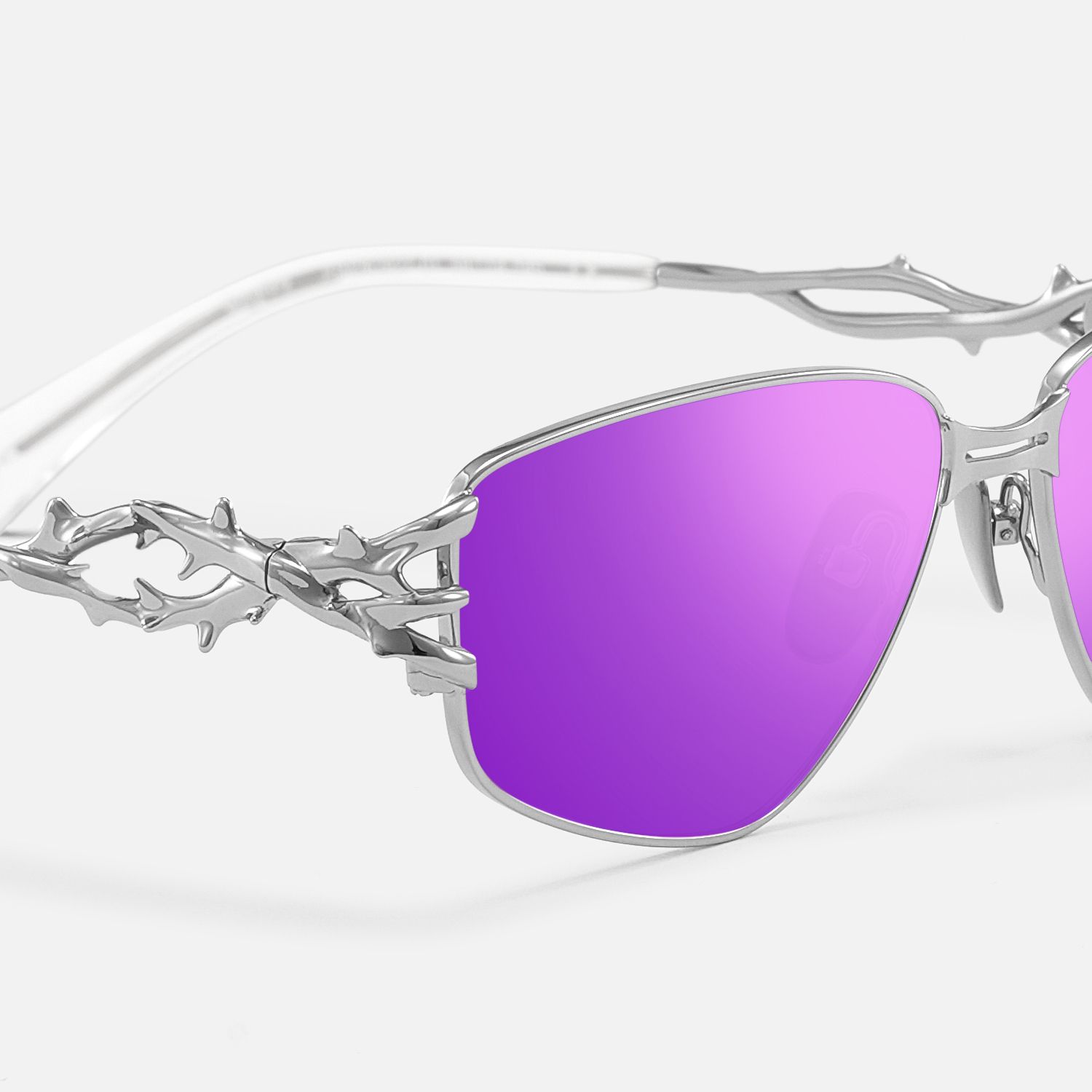 Spine - Silver Spine Deco Gothic Eyewear | Vooglam Design Details