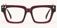 PIERCE - Square Red Eyeglasses - 2