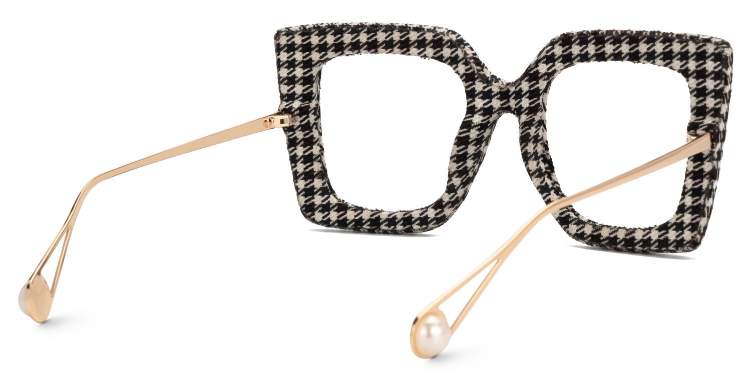 Faustus - Square Pattern Eyeglasses | Vooglam Side View