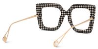 Faustus - Square Pattern Eyeglasses | Vooglam Side View