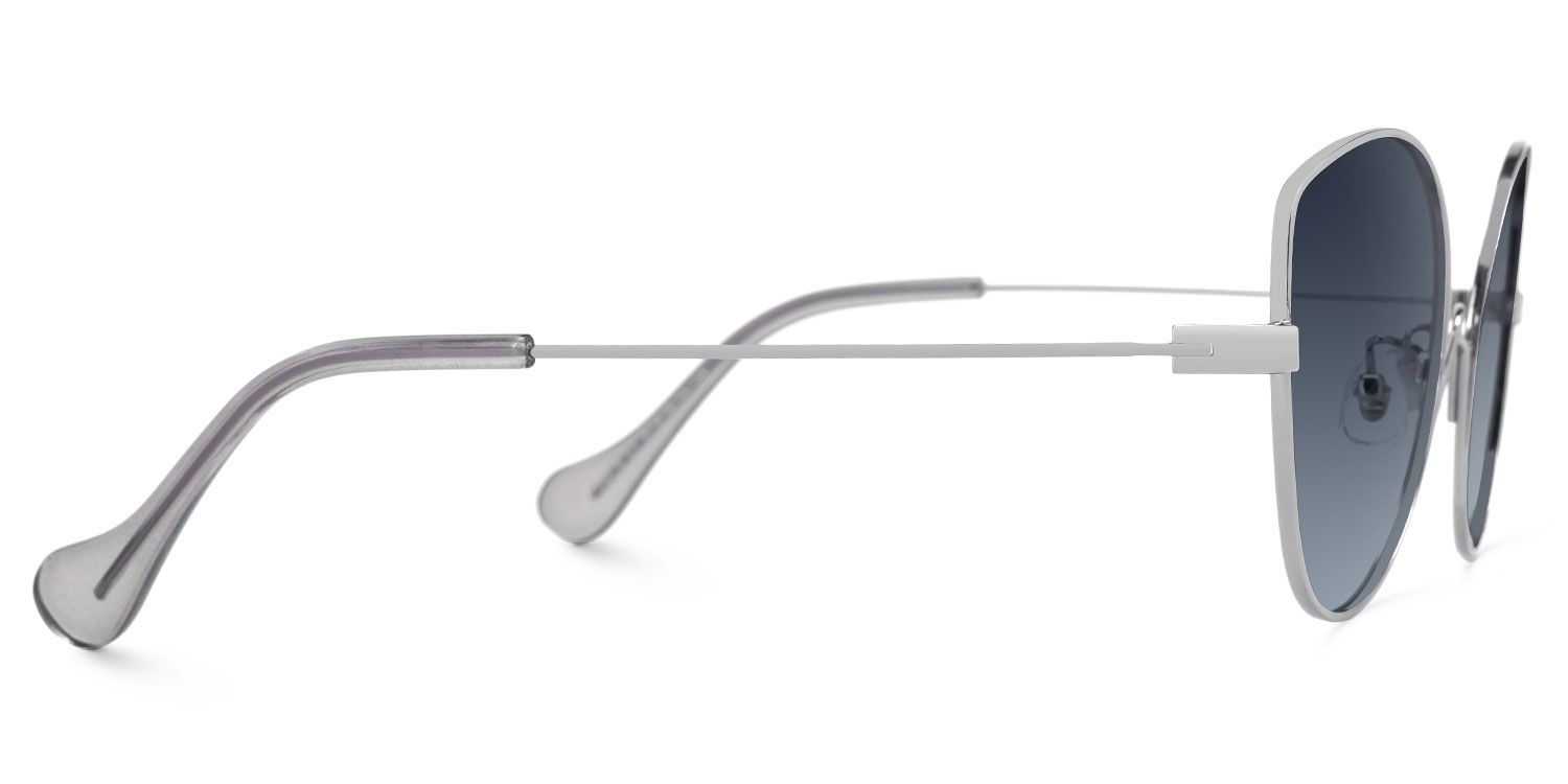 Elizette - Cat Eye Grey Sunglasses by Vooglam - Product View 4