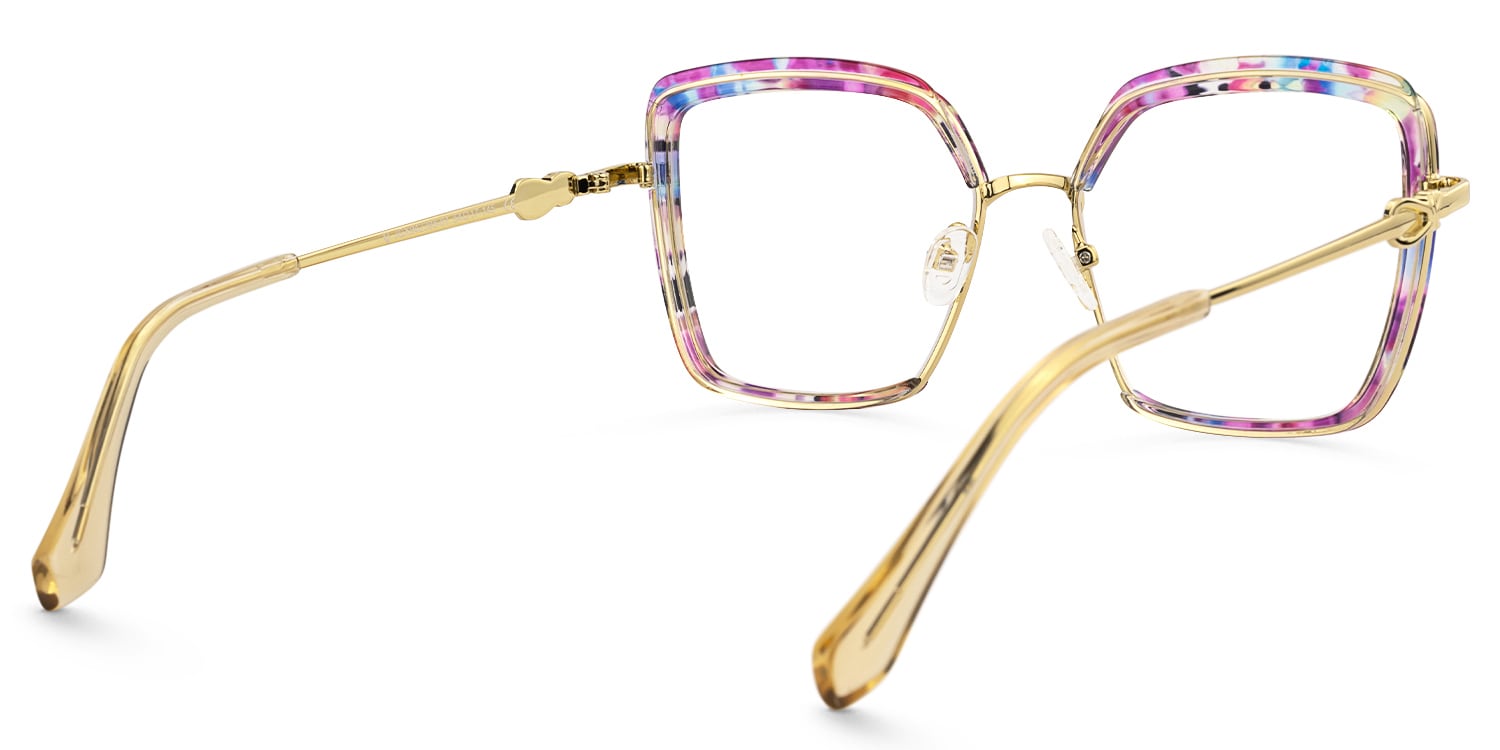 Fiorella - Square Floral Eyeglasses