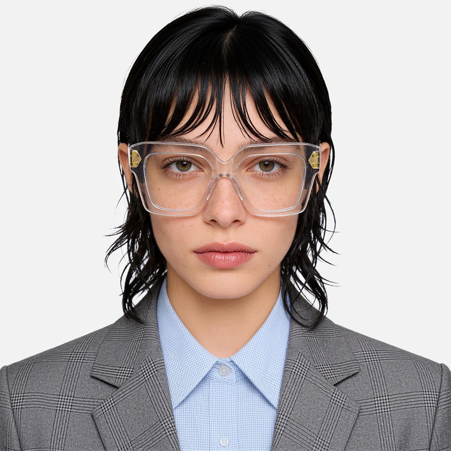 Explore the design story of Azania - Square Crystal Eyeglasses | Vooglam