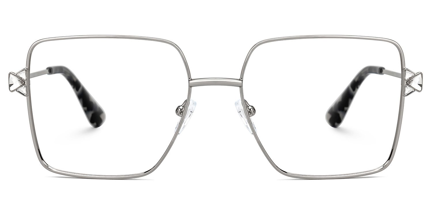 Fevziye - Square Silver Eyeglasses product detail 2