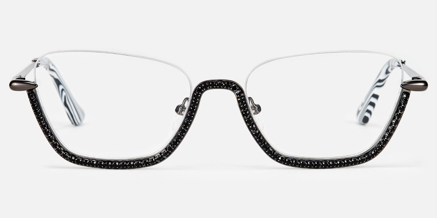 Viva - Cat Eye Silver Eyeglasses | Vooglam