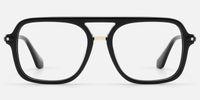 Marfa - Boho Chic Aviator Black Eyeglasses | Vooglam Angle View