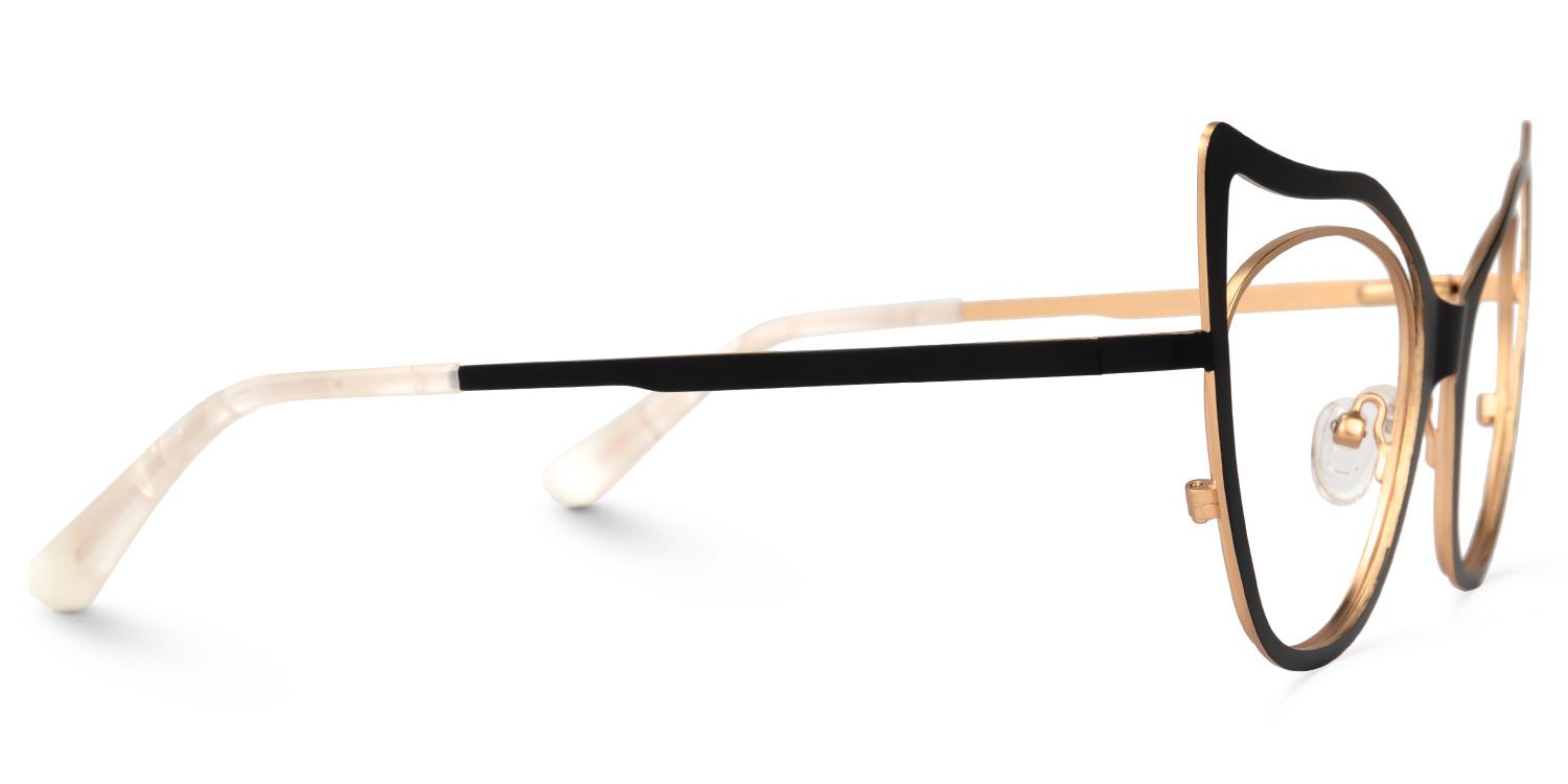 Baina - Cat Eye Black Eyeglasses | Vooglam 4