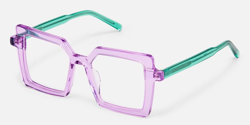 Eilis - Square Purple Eyeglasses