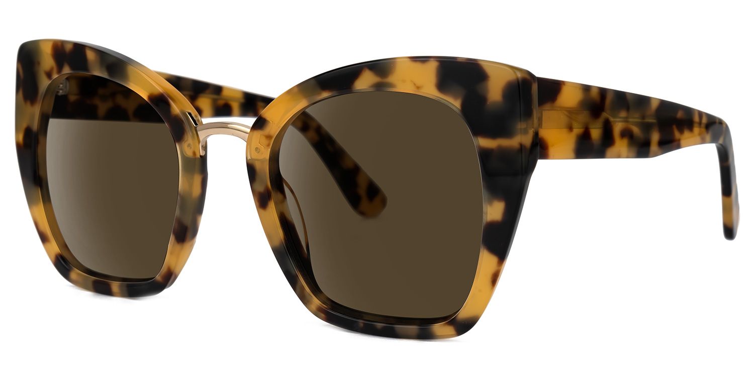 Dandelion - Cat Eye Tortoise Sunglasses | Vooglam Front View