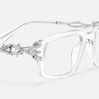 Vorpal - Rectangle Silver Eyeglasses | Vooglam Design Details