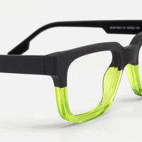 Strobe - Rectangle Two-tone Eyeglasses | Vooglam Design Details