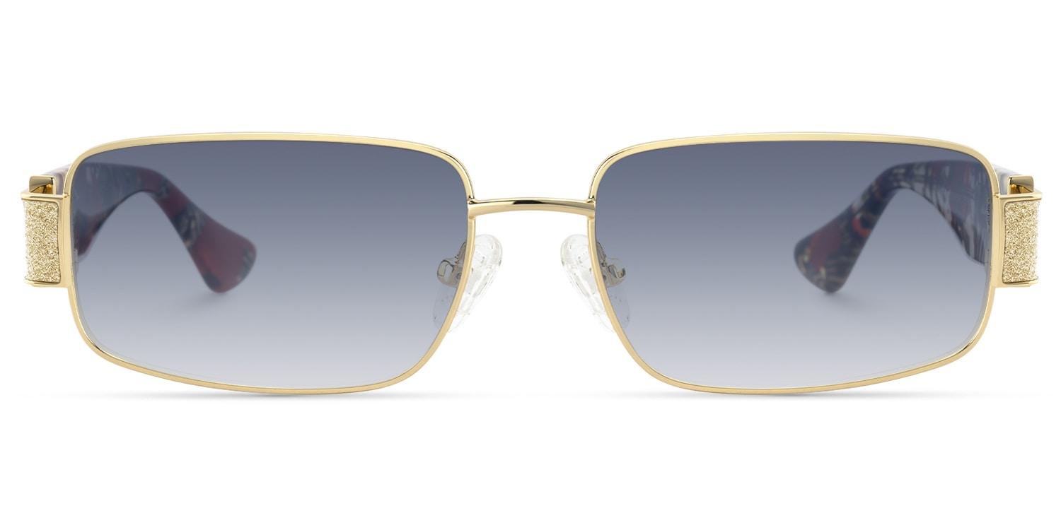 Alexandra - Rectangle Floral Sunglasses - 1