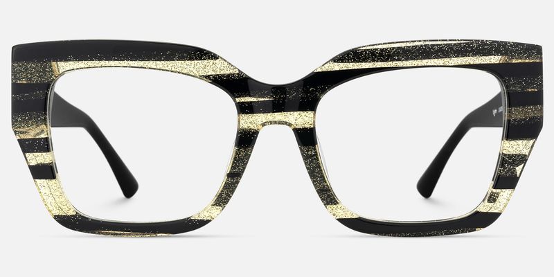 Sable - Square Pattern Eyeglasses by Vooglam