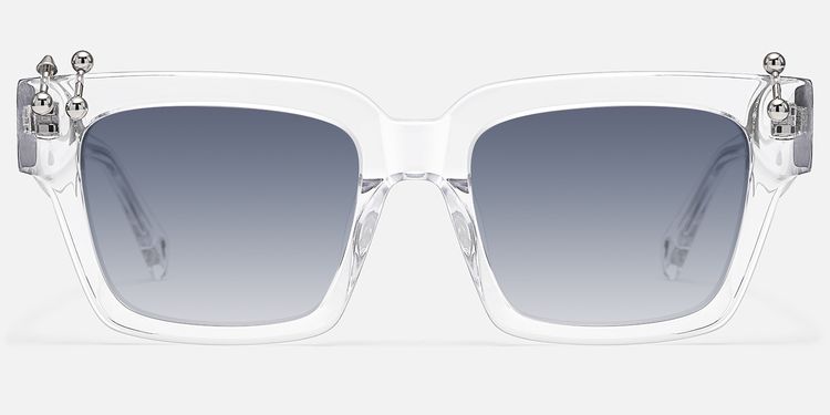 PIERCE - Clear Piercing Square Sunglasses | Vooglam