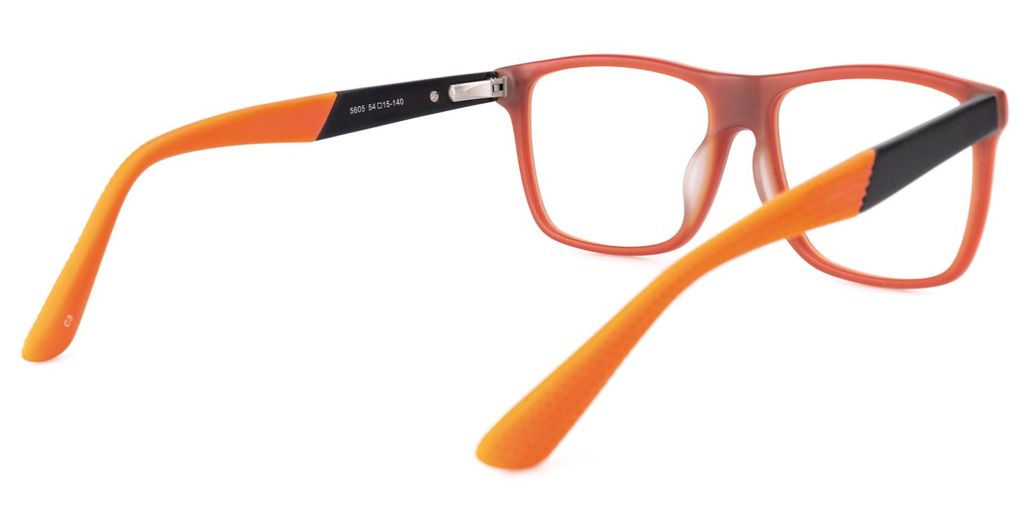 Elettra - Rectangle Orange Eyeglasses product detail 3