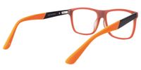 Elettra - Rectangle Orange Eyeglasses | Vooglam Side View