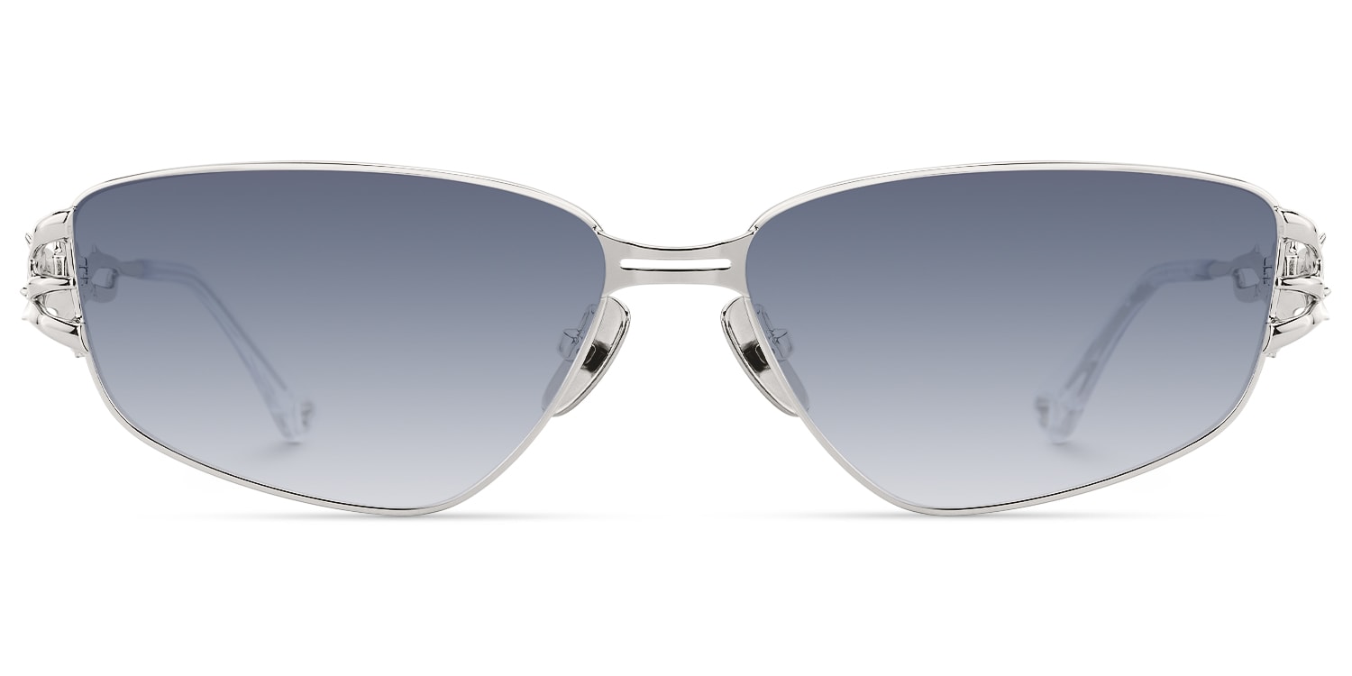 Spine - Geometric Silver Sunglasses - 1
