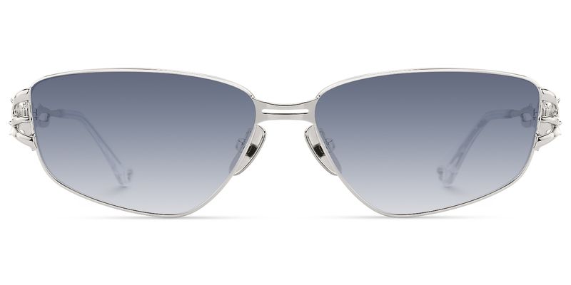 Spine - Geometric Silver Sunglasses