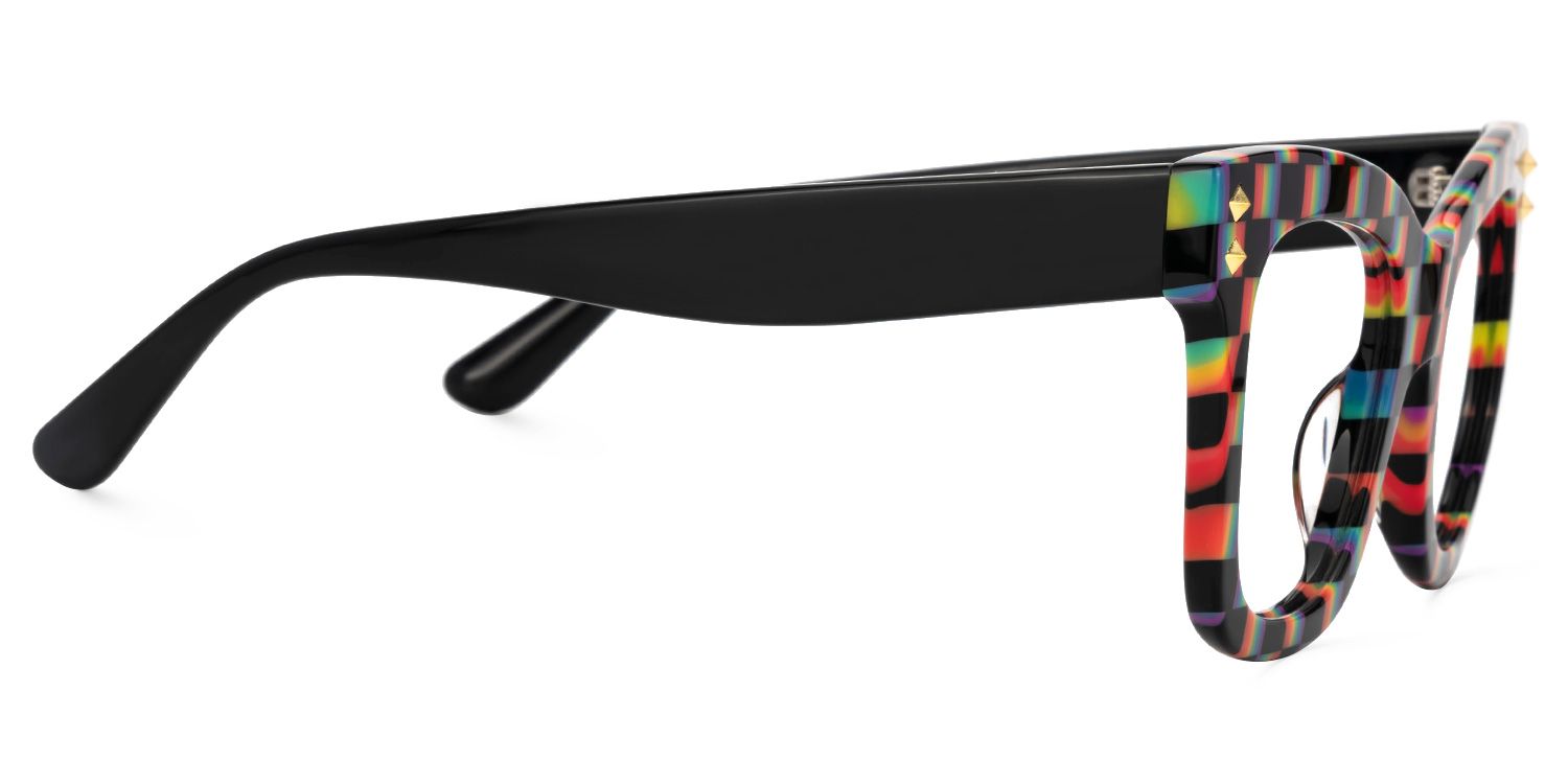 Faustyna - Square Multicolor Eyeglasses | Vooglam 4