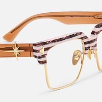 Nathifa - Browline Pattern Eyeglasses | Vooglam Design Details