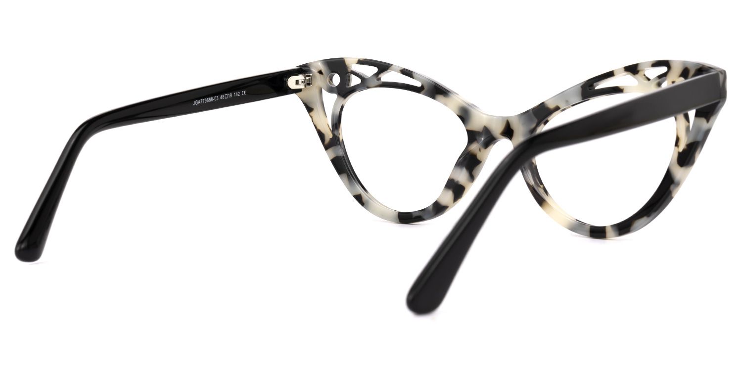 Ilyssa - Cat Eye Tortoise Eyeglasses | Vooglam Side View