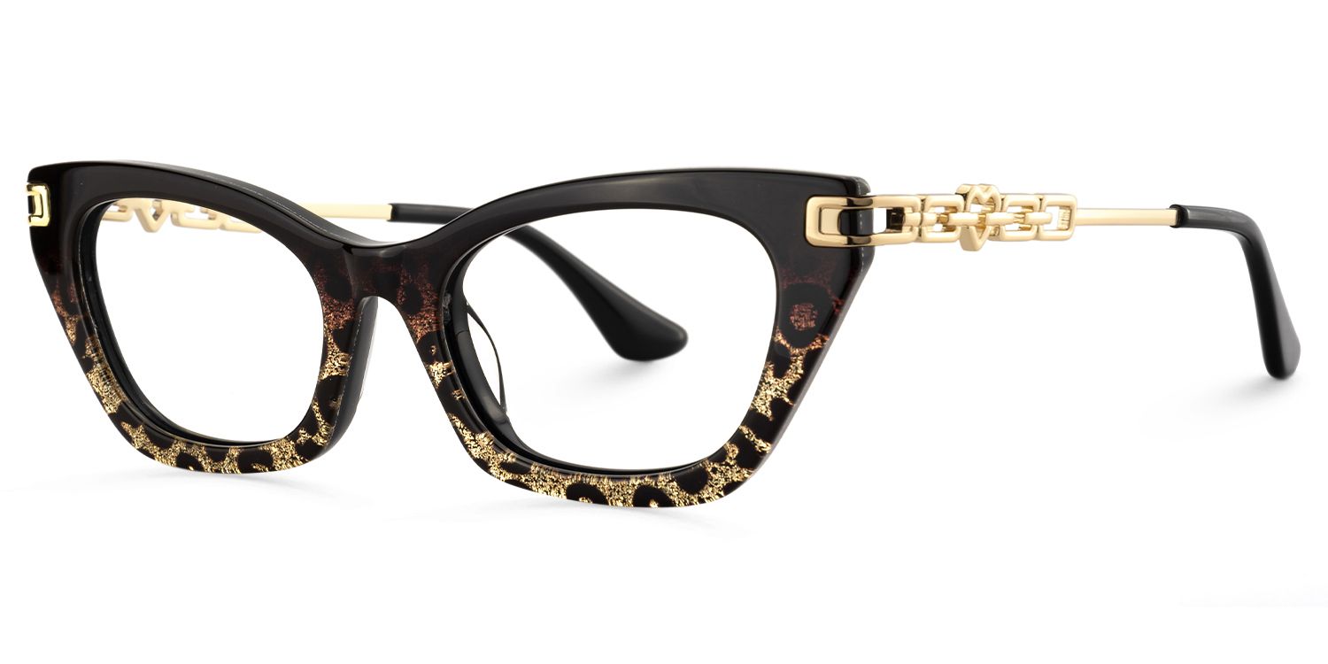 Siren - Cat Eye Two-tone Eyeglasses | Vooglam Front View