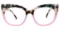 Edythe - Cat Eye Pink/Tortoise Eyeglasses | Vooglam Angle View