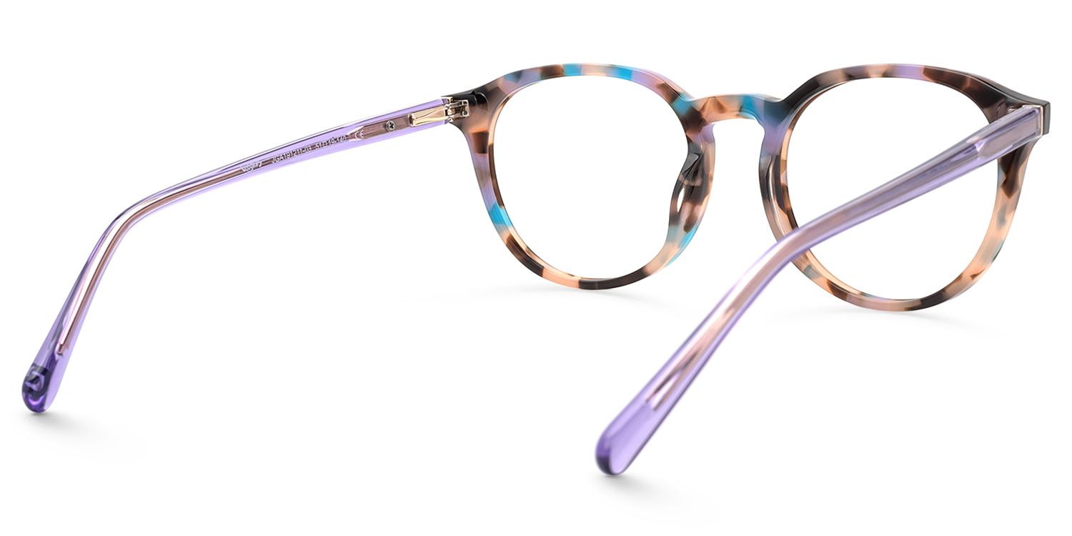Hamida - Round Multicolor Eyeglasses | Vooglam Side View