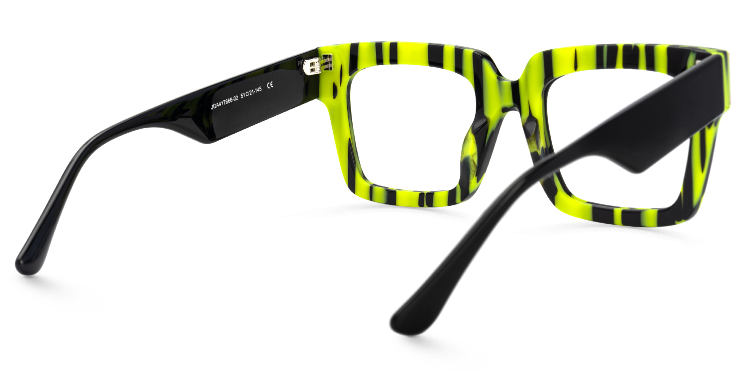 Daiane - Square Pattern Eyeglasses - 3
