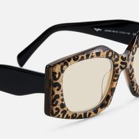 Tahlia - Glitter Leopard Print Sunglasses | Vooglam Design Details