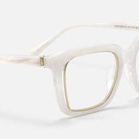 Chaparral - Retro Rectangle White Eyeglasses | Vooglam Design Details