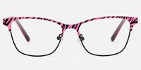 Laser - Rectangle Pink Eyeglasses | Vooglam Angle View