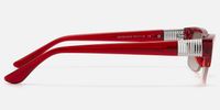 Kairo - Red Acetate Semi Rimless Sunglasses | Vooglam Side View