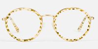 Alma - Round Pattern Eyeglasses | Vooglam Angle View