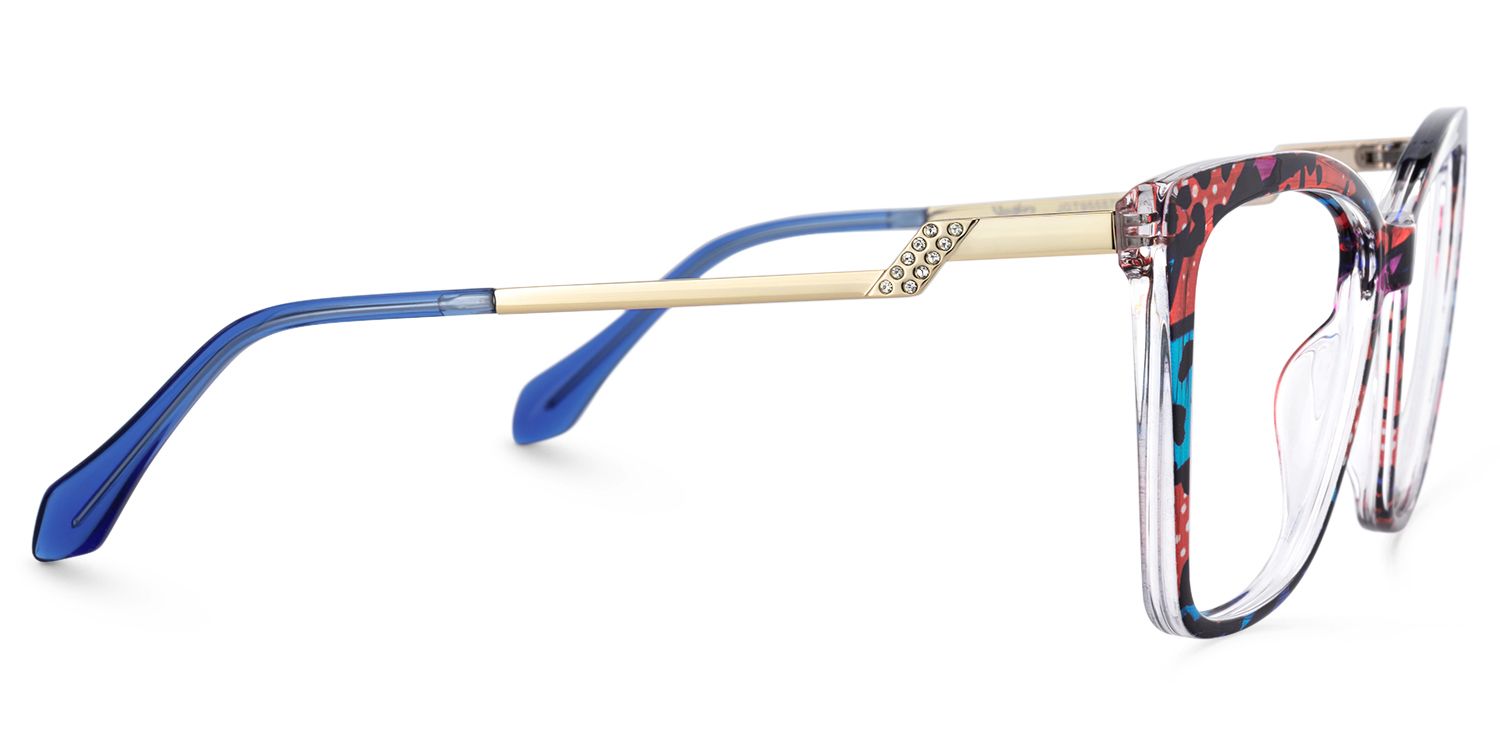 Adebola - Square Multicolor Eyeglasses | Vooglam 4