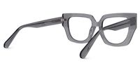 Efrat - Cat Eye Grey Eyeglasses | Vooglam Side View