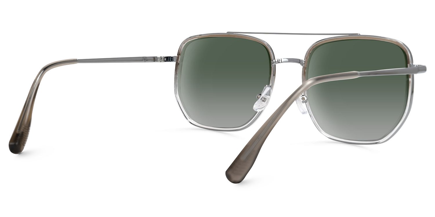 Eiko - Aviator Crystal Sunglasses | Vooglam Side View