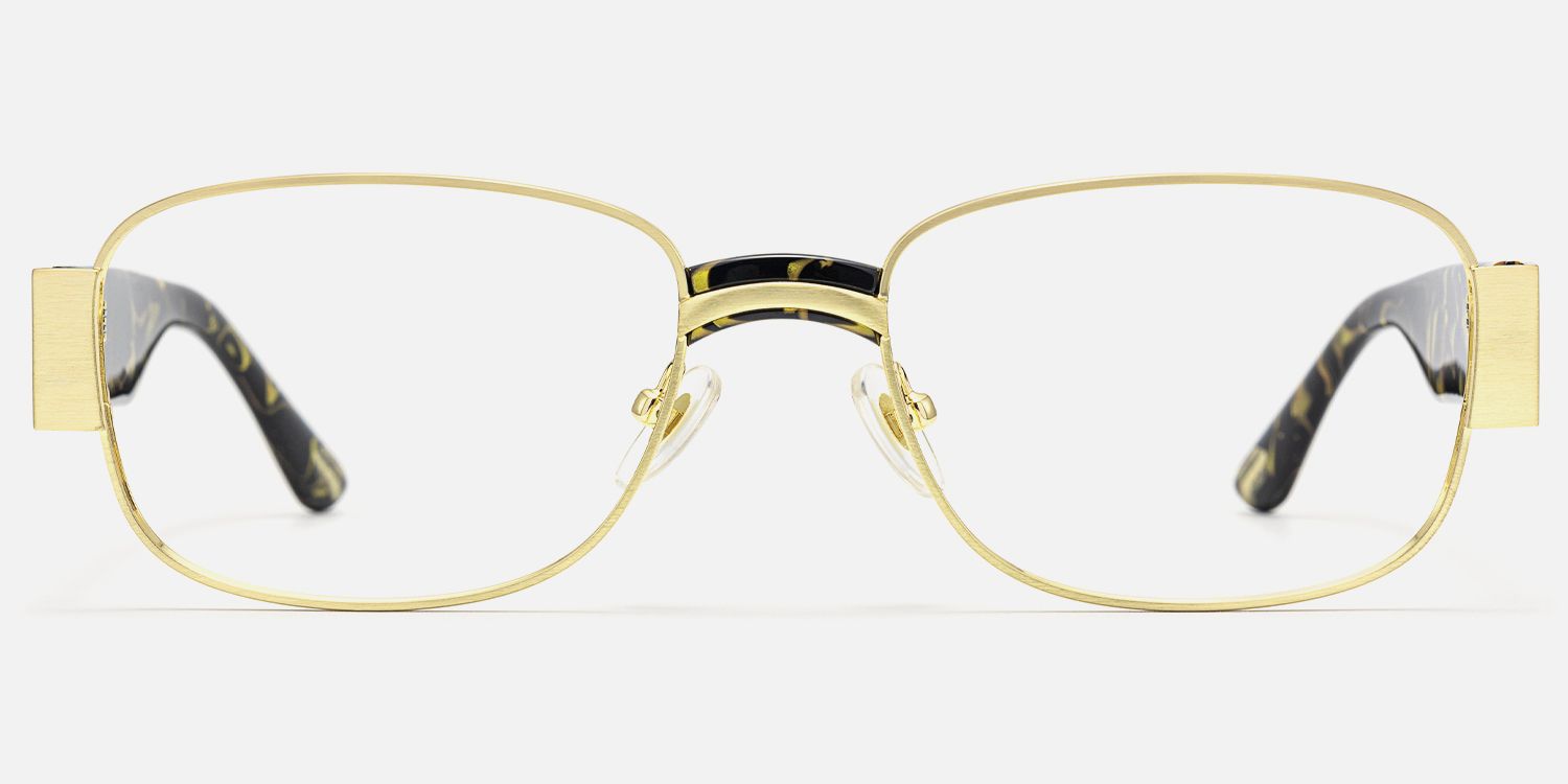 Nyame - Rectangle Black Eyeglasses | Vooglam Angle View