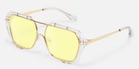 Porsha - Aviator Crystal Sunglasses | Vooglam Front View