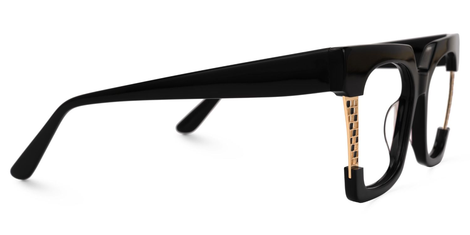 Admir - Square Black Eyeglasses | Vooglam 4