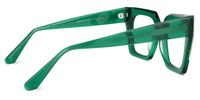 Ellaruth - Square Green Eyeglasses | Vooglam Side View