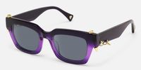 Sabrina - Rectangle Purple Sunglasses