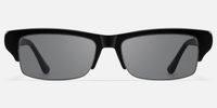 Kairo - Black Semi Rimless Sunglasses | Vooglam Angle View