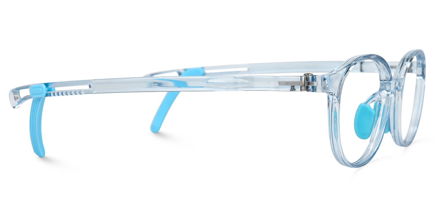 Hadley - Oval Blue Kids Eyeglasses | Vooglam 4