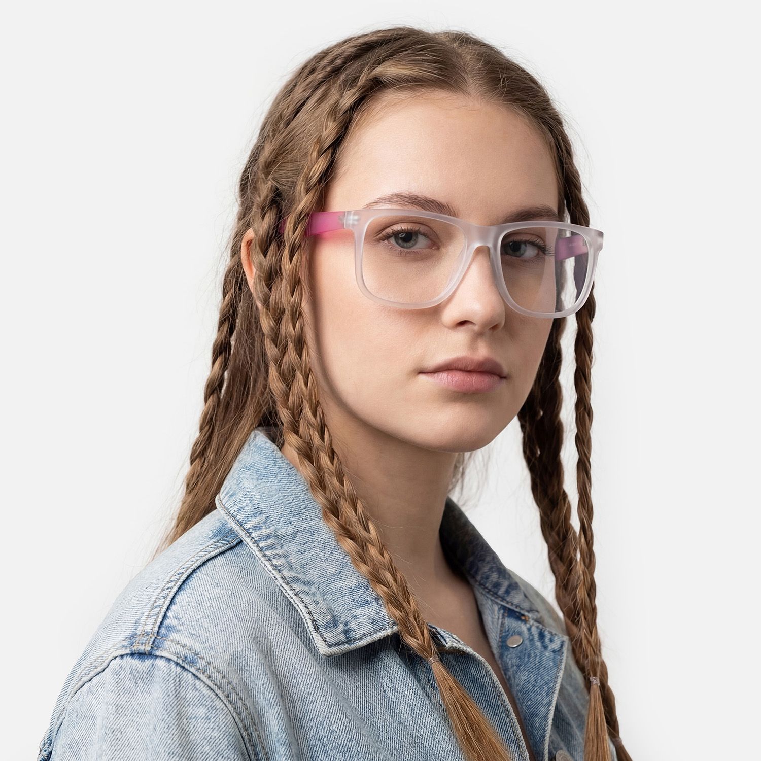 Explore the design story of Sync - Rectangle Transparent Eyeglasses | Vooglam